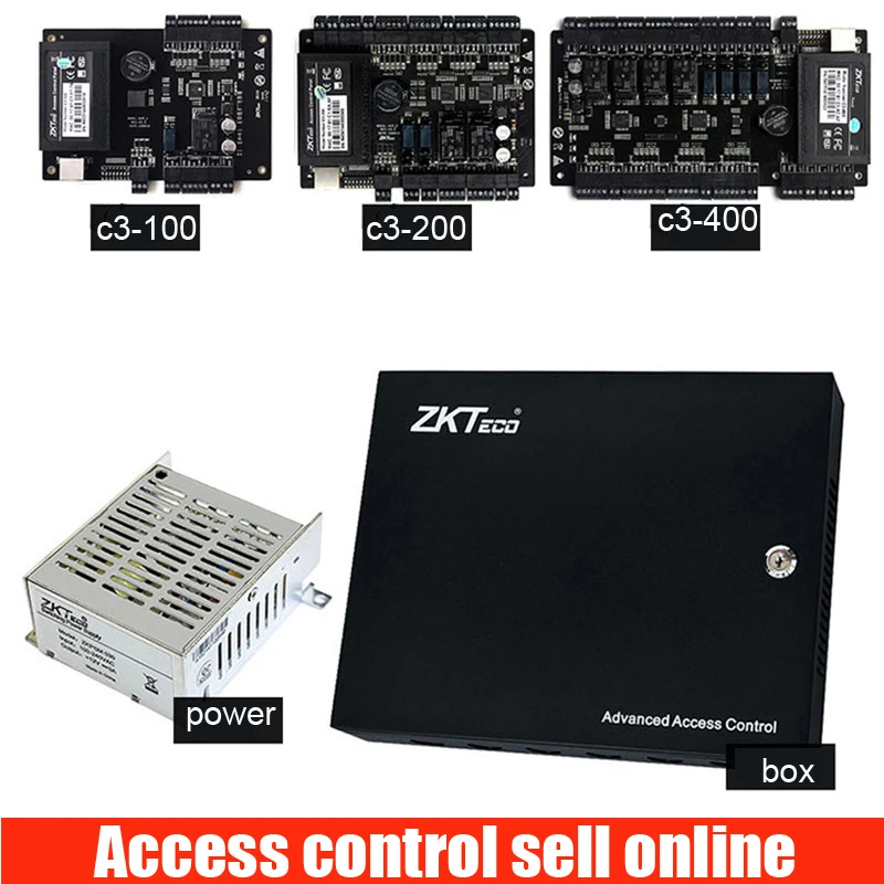 Панель управления доступом к двери TCP/IP c3-100 система контроля доступа с 12V3A блок питания и металлическая защитная коробка C3-200 c3-400