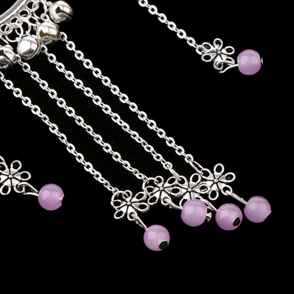 Womens Retro Traditional Chinese Wedding Floral Tassels Bells Hair Stick Chignon Chopsticks Headwear Jewelry