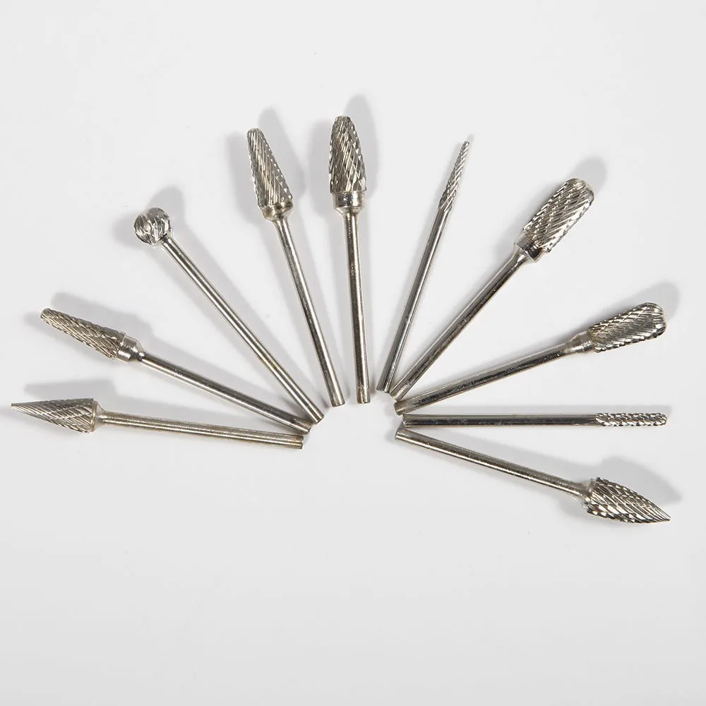 

Free Shipping Set of 10 Tungsten Steel Dental Carbide Burs Lab Med Burrs Tooth Drill 2.35mm