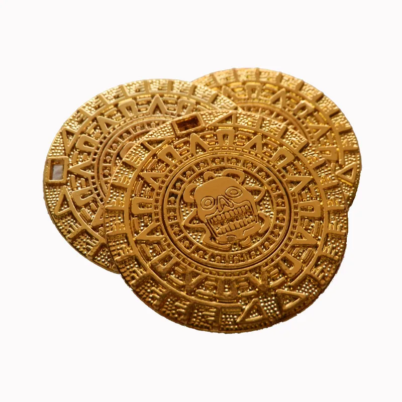 Aztec игрушка Золотое сокровище пират монета золотой плакированный 10 шт./лот | Дом и