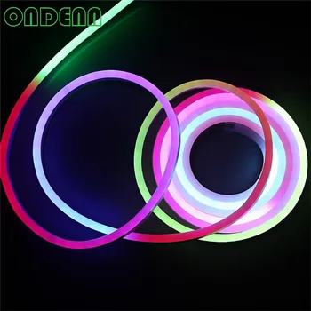 

10M DMX512 RGB WS2811 IC LED Flexible neon light flex rope bar light SMD5050 RGB soft tube strip lights Waterproof DC12V DC24V