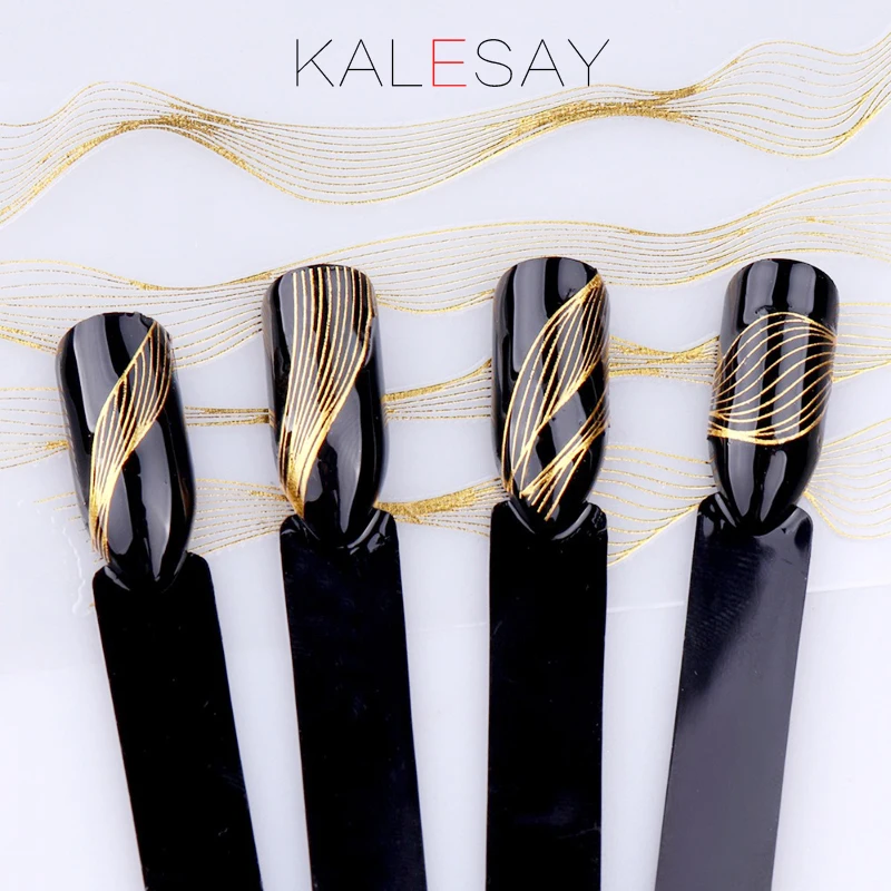

New Manicure Design Decoration Gold 3D Nail Art Sticker Back Glue Luxury DIY Sticker Nail Art Decoration Accessories Decals
