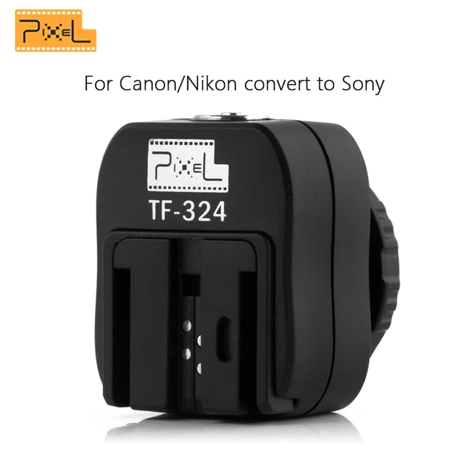 

Pixel TF-324 Flash Hot Shoe Converter with PC Sync Socket Adapter For Canon Nikon Pentax Panasonic Samsung Sony F58AM Flashgun