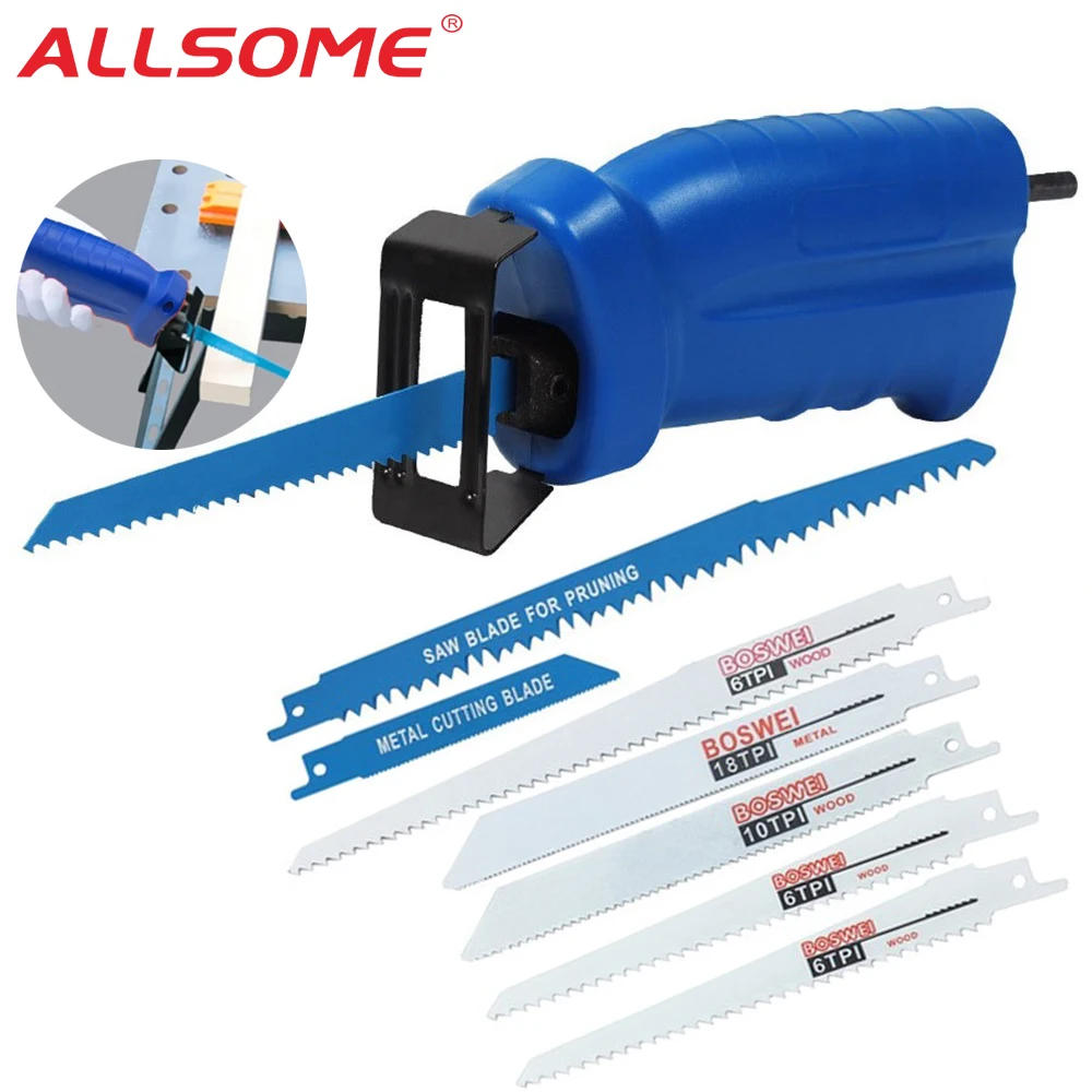 Beste Power Tool Accessoires Huishoudelijke Reciprozaag Metalen Snijden Hout Snijden Gereedschap Elektrische Boor Attachment Met 3 Bladen