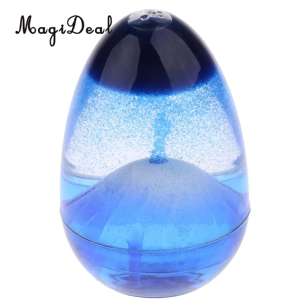 MagiDeal 1Pc Egg Volcano Eruption Liquid Hourglass Sand Timer for Bedroom Kitchen Home Decor Novelty Birthday Gift 3Colors