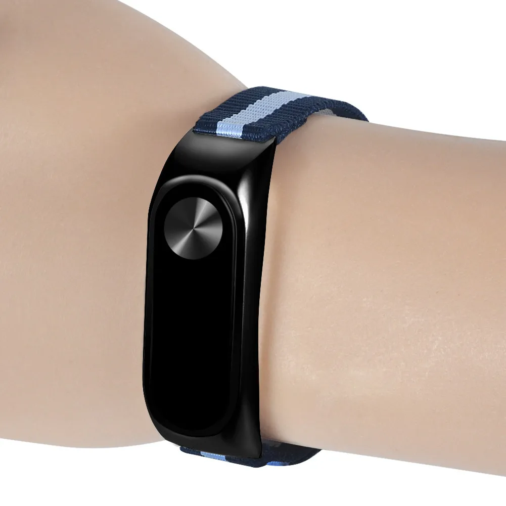 Для Xiaomi Mi Band 2 модный темно-синий нейлоновый холщовый спортивный ремешок для замены