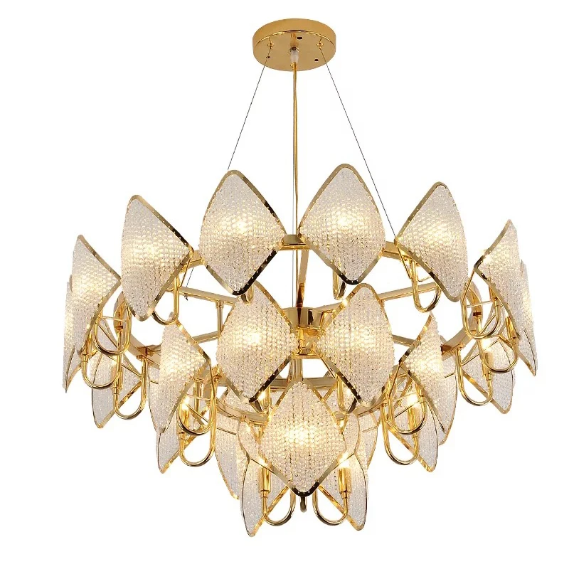

Modern LED Crystal Pendant Lights luxury gold chrome Dining Room Lamp Cord Pendant Lustres Light Fixtures Bar Dimming light Lamp