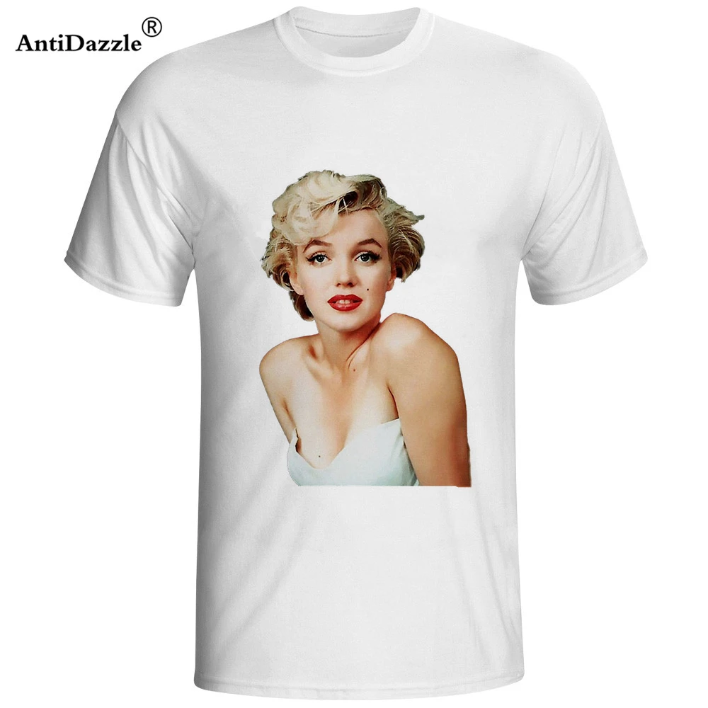 Antidazzle Marilyn Monroe T shirt Men Movie Star Printed Top Clothing Male Cotton Short Sleeve T