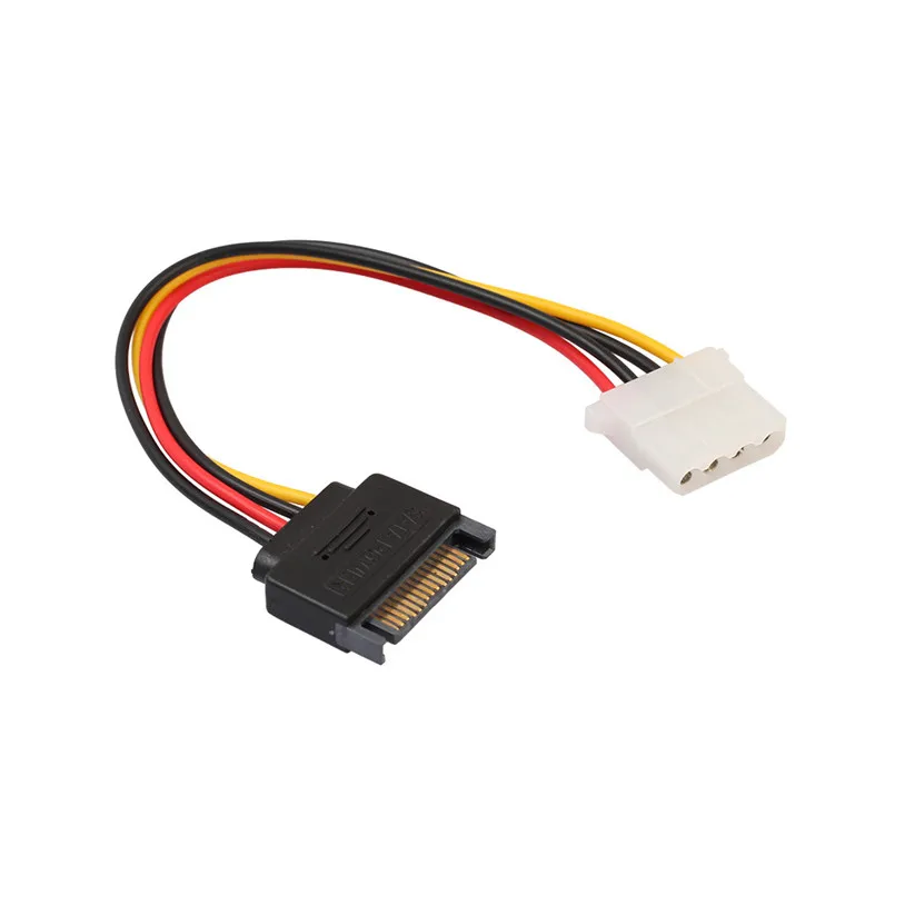 Mosunx 2 шт. SATA 15 PIN типа папа Мощность подходит для Molex IDE/SATA 4 контактный разъем привод