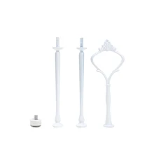 Десертные аппаратные средства красота 3 ярусный торт пластины стенд ручка фитинг белый, серебристый, золотой Свадебная вечеринка стойка с короной