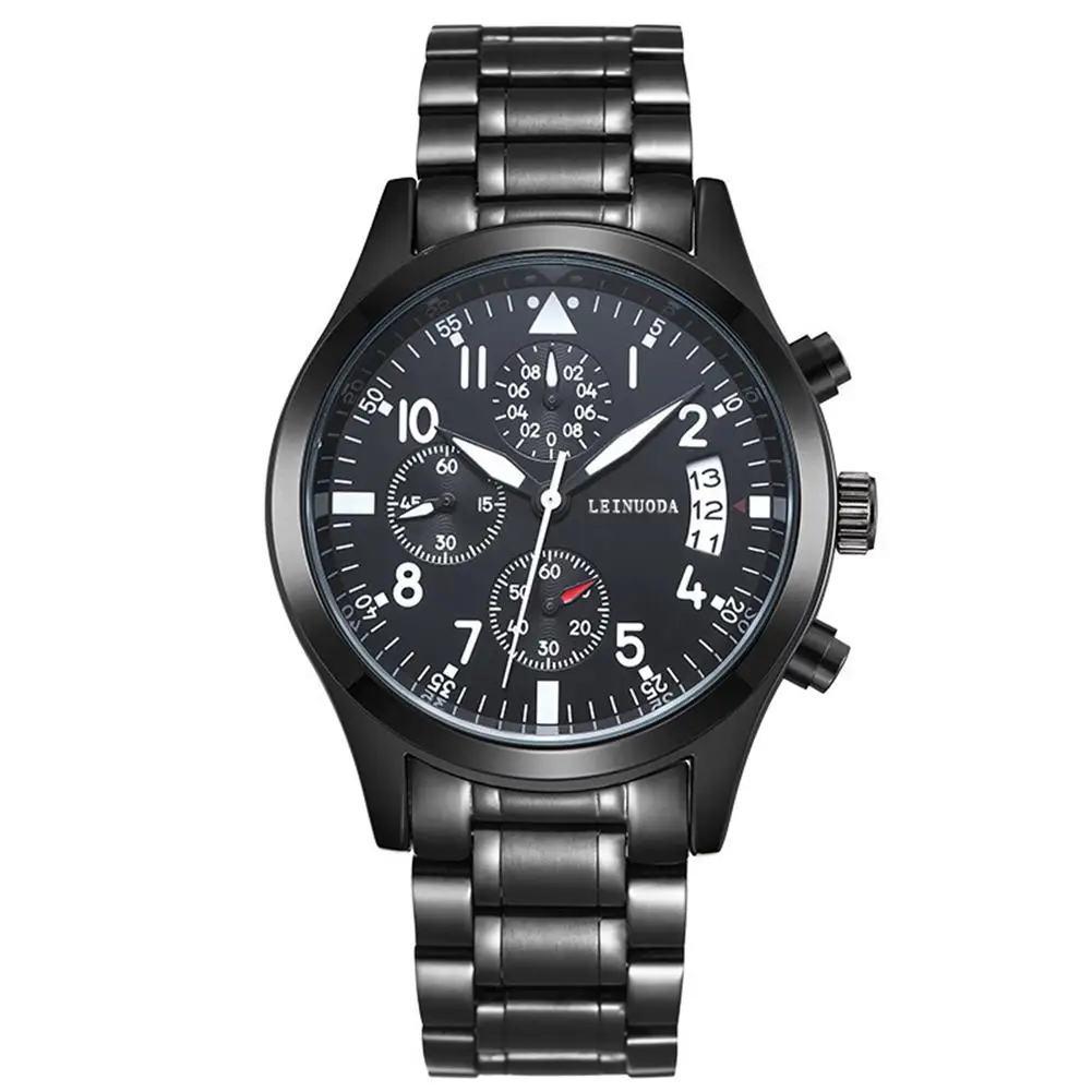 

LinTimes Men Outdoor Luminous Quartz Watch with Calendar Thin Pointer Sports Wristwatch Ornament Gift