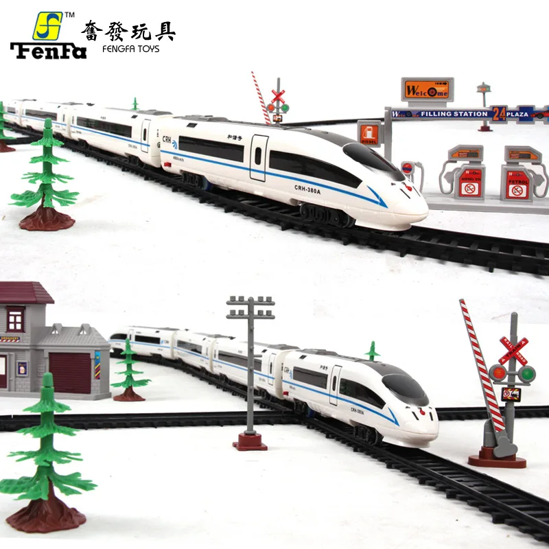 Harmony Express Rail электрическое моделирование большой размер детской игрушечной модели игрушечная железная дорога набор высокоскоростная железная дорога