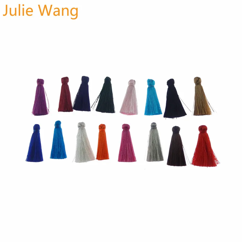 Julie Wang 10PCS Multi-color Simple Cotton Tassel For Earring Pendant Charms Keychain Cellphone Straps Purses Jewelry Accessory Julie Wang 10PCS Multi-color Simple Cotton Tassel For Earring Pendant Charms Keychain Cellphone Straps Purses Jewelry Accessory