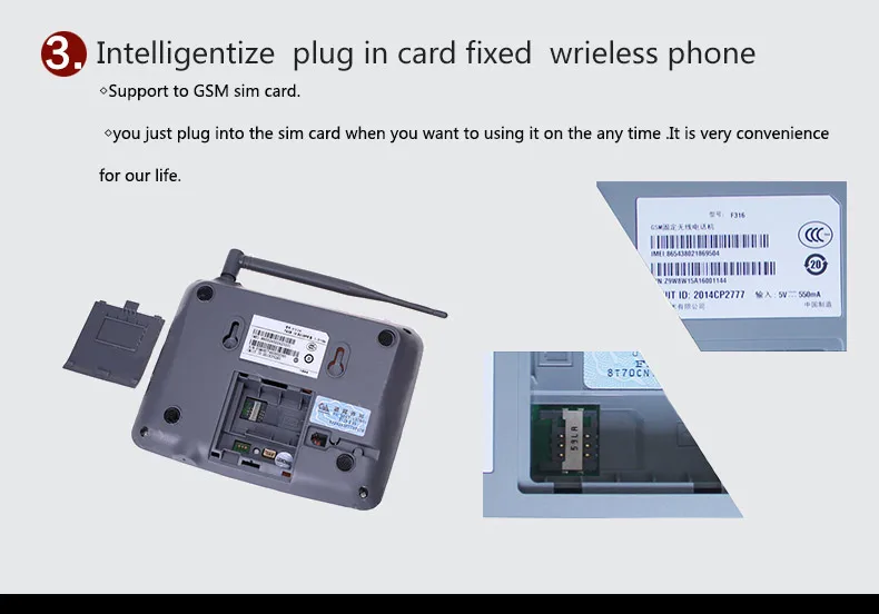 GSM 850/900/1800/1900 передатчик УКВ-диапазона(Беспроводной телефон с FM Поддержка Скорость циферблат Беспроводной телефон беспроводной телефон для дома