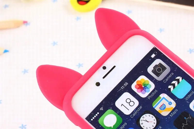 Cartoon-3D-Fashion-Silicone-koko-Cat-Cute-Korean-Ear-Case-For-IPhone-7-plus-6-S-6S-5-5S-SE-Cases-Cover-Mobile-Phone-Accessories-1 (11)