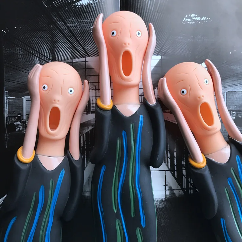 

1pc Limted Edition Garage Kit Munch The Scream Artwork Doll Action Figure ET Alien Collectible Model Loose Toy for Kids Gifts