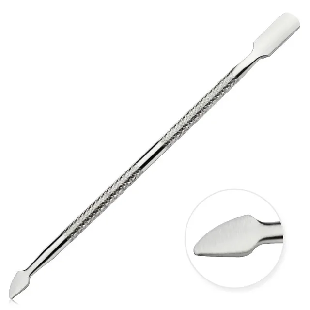 1pcs New Nail Art Cuticle Pusher Stainless Steel Nail tools File Spoon