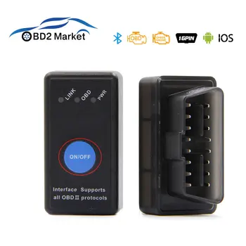 

ELM327 Bluetooth diagnostic tool v1.5 Version Switch OBD2 OBDII code reader Works on Android / IOS System no PIC18F25K80 Chip