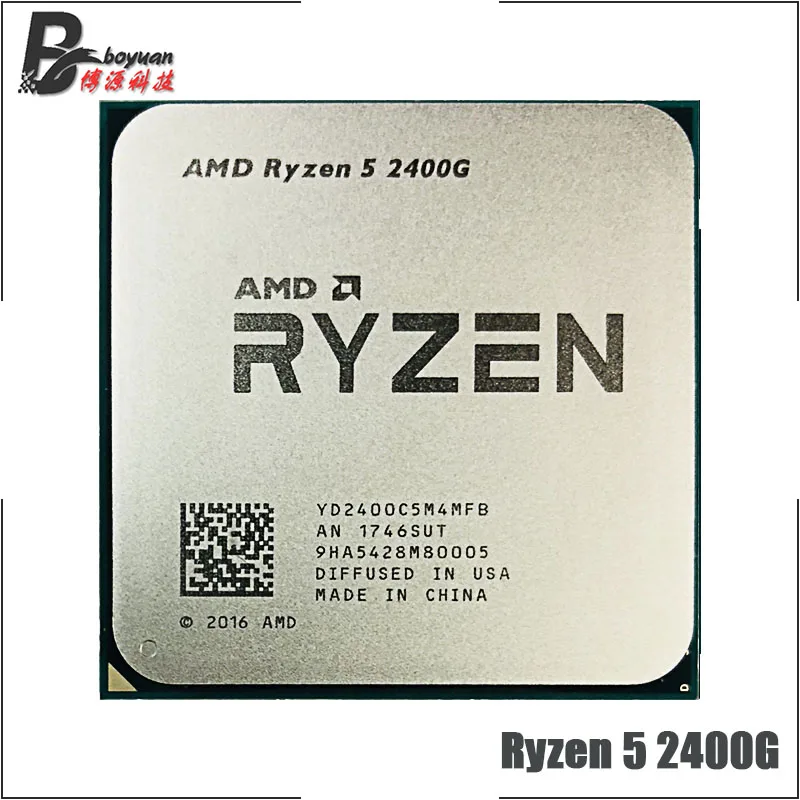Четырехъядерный процессор AMD Ryzen 5 2400G R5 3 6 GHz с восьмиядерным процессором 65W YD2400C5M4MFB