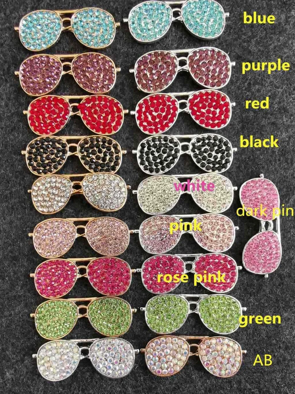 

10pcs per lot Cell Phone Case DIY Charms Alloy Sunglasses glass Decoration