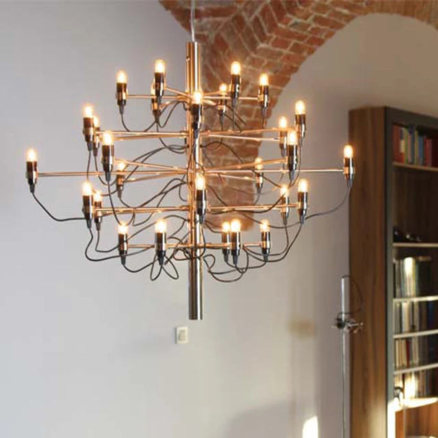 Mod 2097 Chandelier Gino Sarfatti 30 Heads E14 Bulbs Hanging Lamp Mod 2097 Chandelier Gino Sarfatti 30 Heads E14 Bulbs Hanging Lamp Residential Dining Room Restaurant Lighting