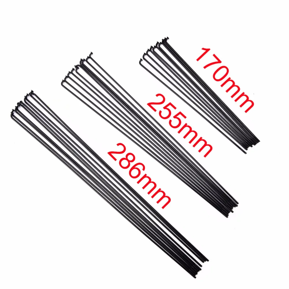 10PCS 12 Mm Steel Spoke 14G Bicycle Spokes Diameter Spokes Length 170~286mmmm Black Color Carbon Steel Electric Bike bike accessories,bicycle spokes