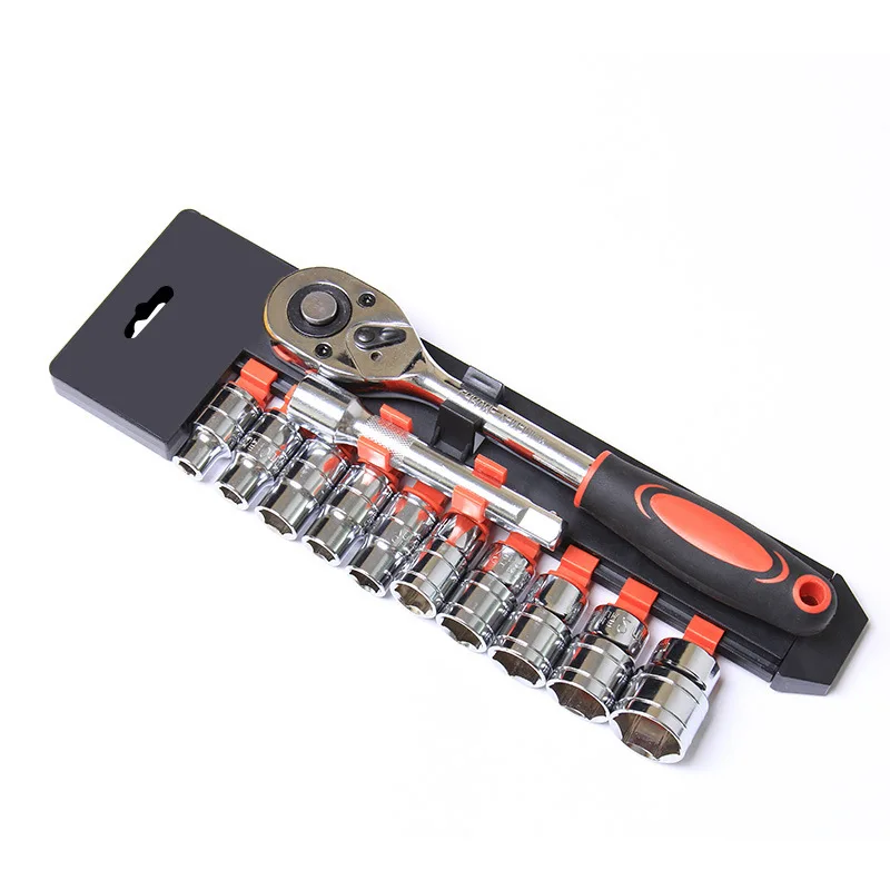 

3/8 inch 12pcs Socket Wrench Set CR-V Drive Ratchet Wrench Spanner for Bicycle Motorcycle Car Repairing Tool Set Common Sockets