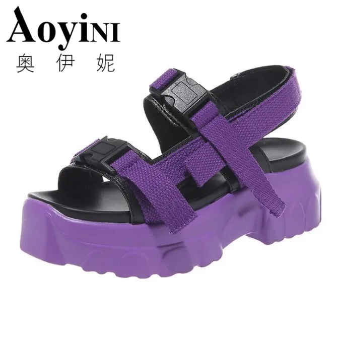 Chunky Sandals Women Buckle Platform Summer Shoes Woman Open Toe Casual Sandal Sandalias Mujer 2019 Sandale Plate Femme Chunky Sandals Women Buckle Platform Summer Shoes Woman Open Toe Casual Sandal Sandalias Mujer 2019 Sandale Plate Femme