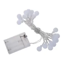 LED Warm White 2.5M Battery Operated Little Round Ball 20-LED Bulbs String Light