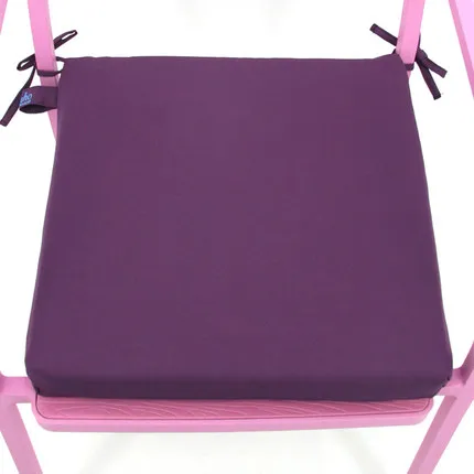 purple Квадратная однотонная губчатая Подушка для офиса, студента, стула, подушка, съемная моющаяся ткань, подушка для стула, зимние подушки для стула - Цвет: purple