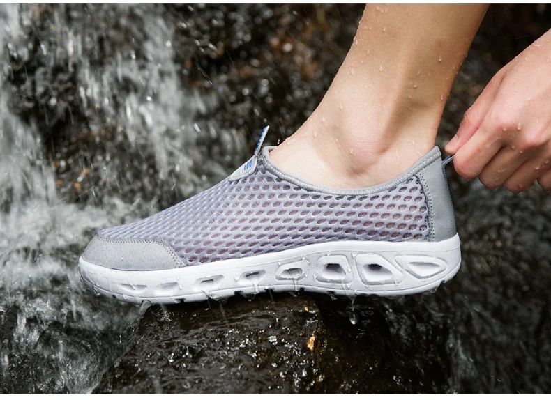 TULUO для мужчин воды обувь ультра легкий вес сетки дышащие Нескользящие летние уличные Бег Прогулки мужской спортивная обувь zapatos hombre