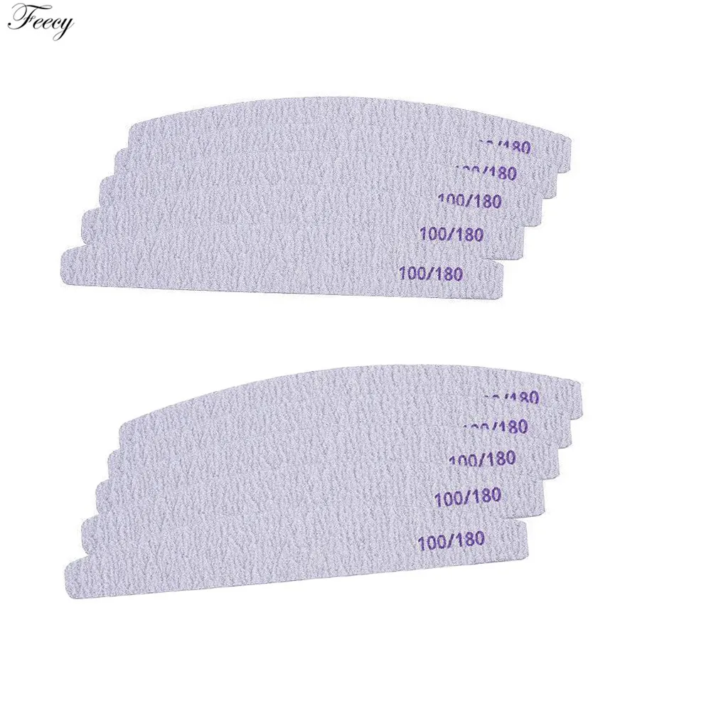 

Nail Files For Manicure 10Pcs/Lot 100/180 Strong Thick Boat Sandpaper Durable Buffing Grit Sand Fing Nail Art Tool Accessories