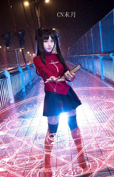 

Free Shipping Anime Fate Costume Zero Rin Tohsaka Cosplay Costume Customized