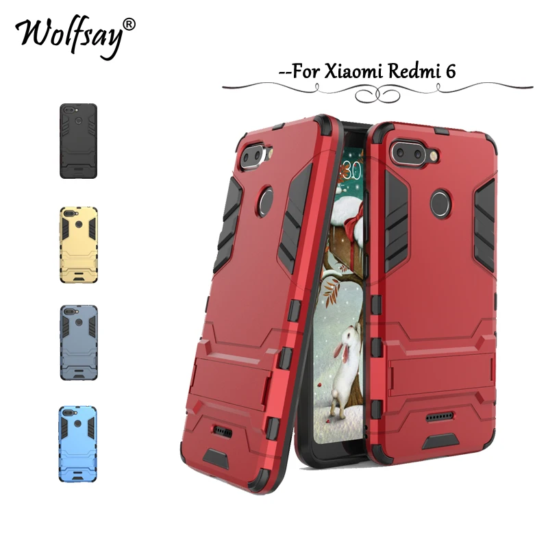 

Cover Xiaomi Redmi 6 Case Luxury Armor Rubber Hard Back Phone Case For Xiaomi Redmi 6 Back Cover For Xiaomi Redmi6 Coque Fundas