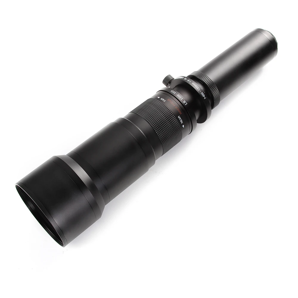 New 650-1300 f/8-16望遠レンズ手動ズームテレマウントt2マウント