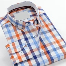 Новое поступление мужские хлопковые клетчатые высококачественные мужские формальные рубашки с длинным рукавом супер большого ожирения размера плюс XXL-6XL7XL8XL9XL10XL