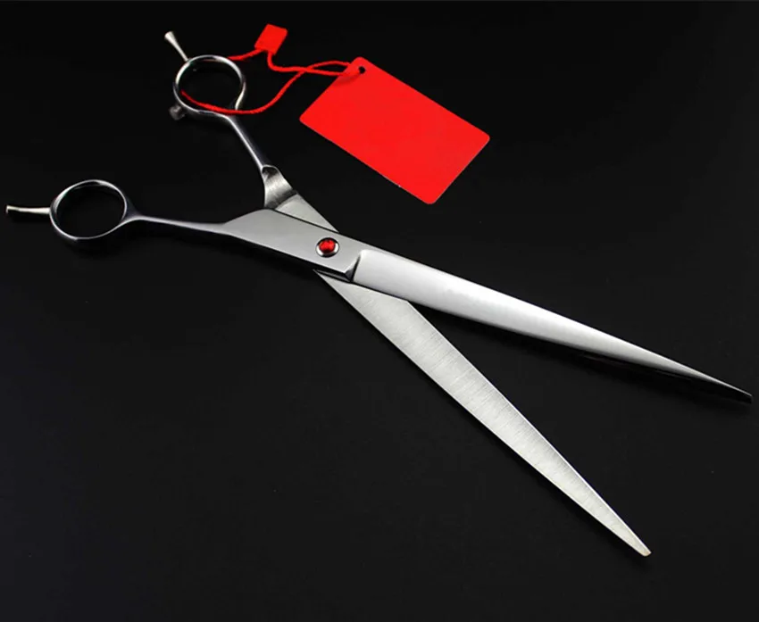 Настроить профессиональный Японии 9 дюймов Ножницы Собака стрижка ножницы для резки makas берберский Парикмахерские ножницы с мешком