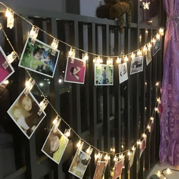 

4M Photo Clips String Lights 40 Leds Hanging Photos Clip Lighting Lamp Wedding Party Home Decoration --M25