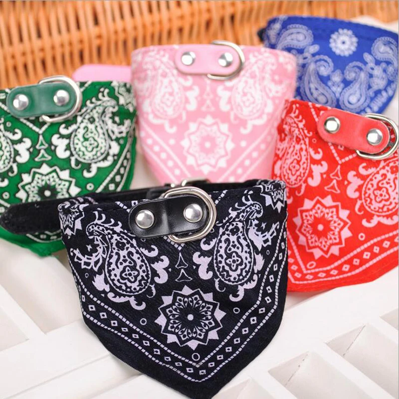 

Wholesale 1PC HandsomePet Dog Scarf Collars Adjustable Puppy Triangular Bandana Pet Dog Cat Tie Collar Free Shipping