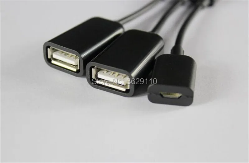 200 шт./партия* 3 в 1 micro usb переносной кабельный хаб разъем сплитер 3 Порты и разъёмы USB Мощность зарядка зарядное устройство адаптер для тab pad, mp3