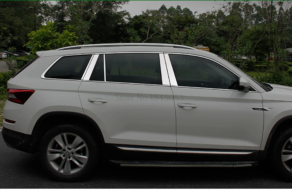 AITWATT для Skoda Kodiaq 2017 2019 центральный столб из нержавеющей стали Боковая дверная