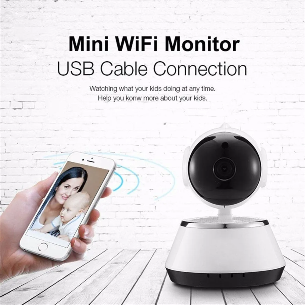 HD 720P Wireless IP Camera Home Security Surveillance CCTV Network Mini Camera Night Vision Baby Monitor Smart WiFi Camera