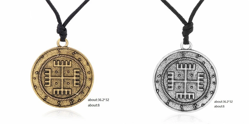 

10PCS Gold Silver Slavic Hands Of God Talisman Statement Necklace Viking Futhark Pagan Amulet Vegvisir Scandinavian Necklaces