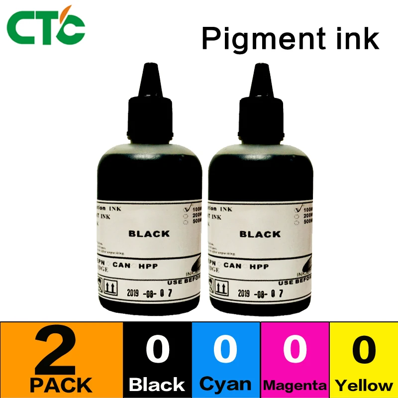 100 мл Черные универсальные пигментные чернила, совместимые со всеми струйными чернилами Epson