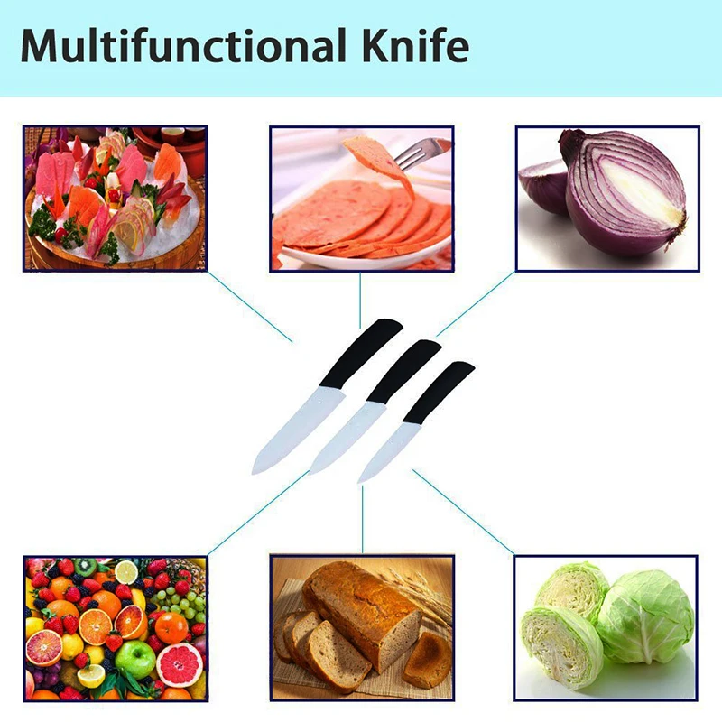 WALFOS высококачественный кухонный керамический набор ножей " 4" " 6" дюймов циркониевый нож для очистки овощей плод набор керамических ножей