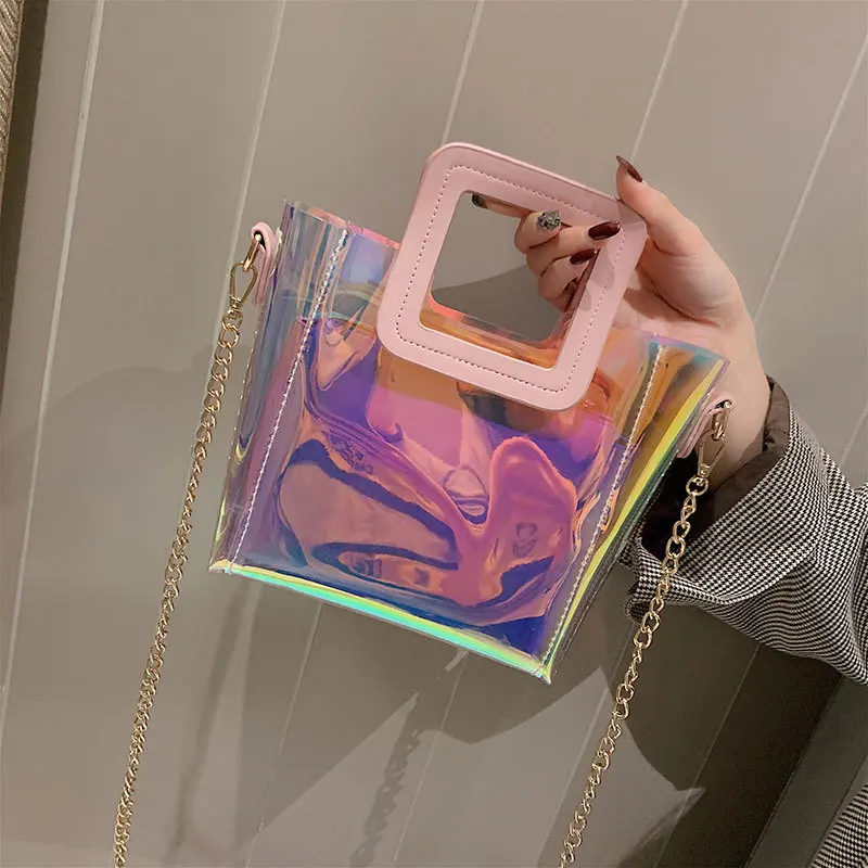 الصيف هلام النساء حقائب و محفظة فتاة 2019 جديد شفافة سلسلة مركب Crossbody حقيبة الأزياء واضح الليزر حقائب كتف الصيف هلام النساء حقائب و محفظة فتاة 2019 جديد شفافة سلسلة مركب Crossbody حقيبة الأزياء واضح الليزر حقائب كتف