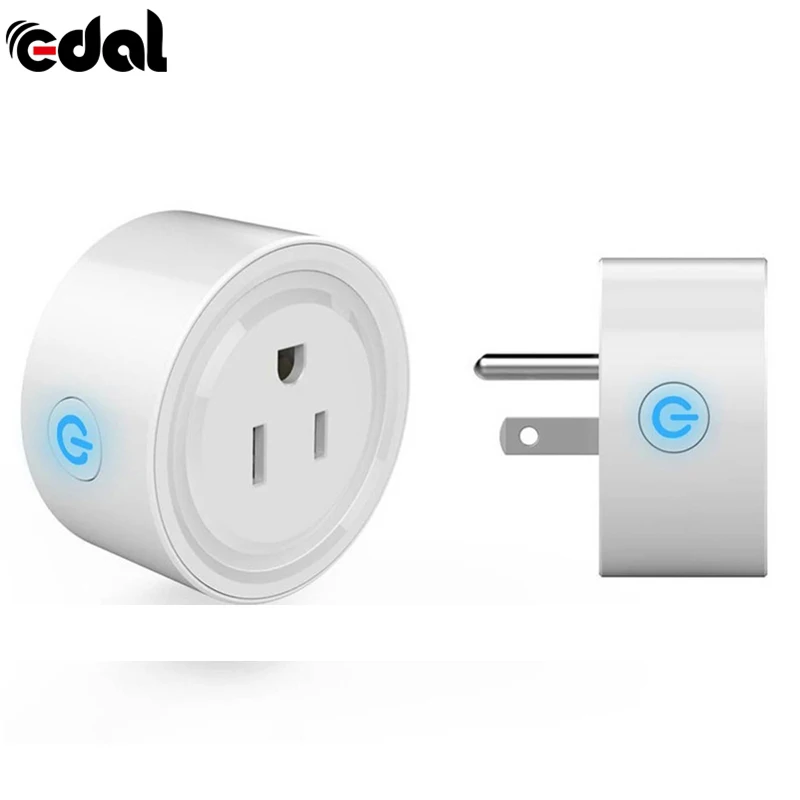 

EDAL Mini WiFi Smart Remote Control Switch Power Socket Timing Socket Outlet Home Voice Remote Control Switch Compatible US Plug