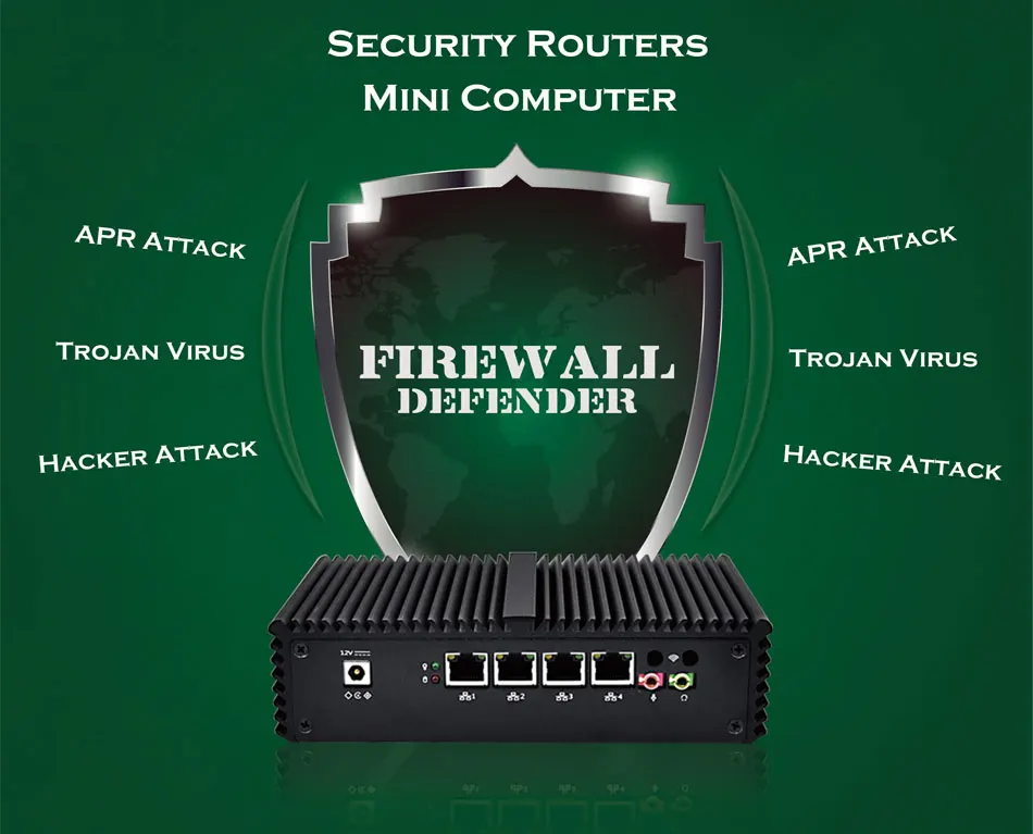 Мини-ПК с Pfsense Aes-ni Intel Core i3 Intel Gigabit маршрутизатор брандмауэра Настольный ПК windows 10 linux неттоп безвентиляторный мини-ПК