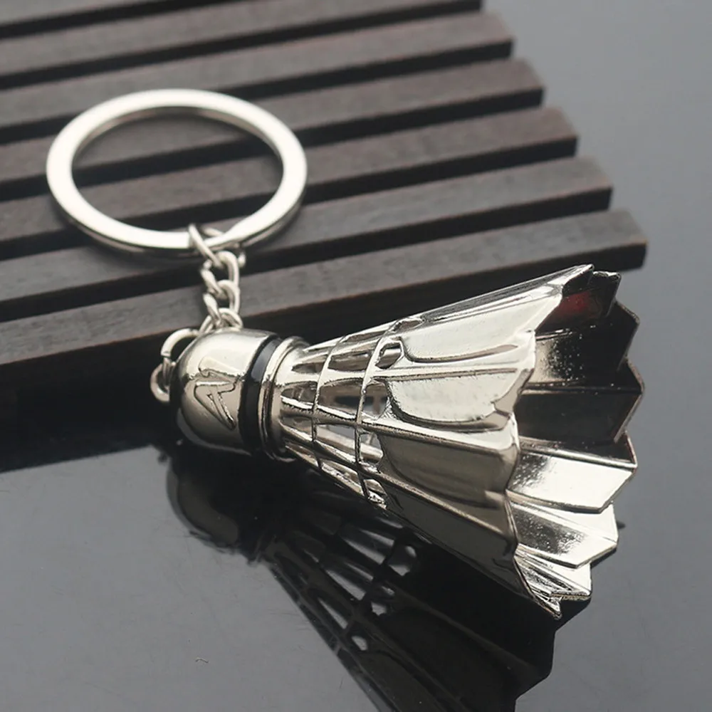 

Creative gifts accessories Badminton and racket key chain shuttlecock & badminton racket keychain key ring #6-7
