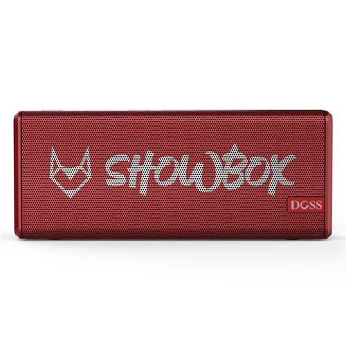 DOSS SHOWBOX Bluetooth динамик звуковая система портативный беспроводной громкий динамик 360 ° стерео звук с басами/встроенным микрофоном Поддержка BT TF - Цвет: Красный